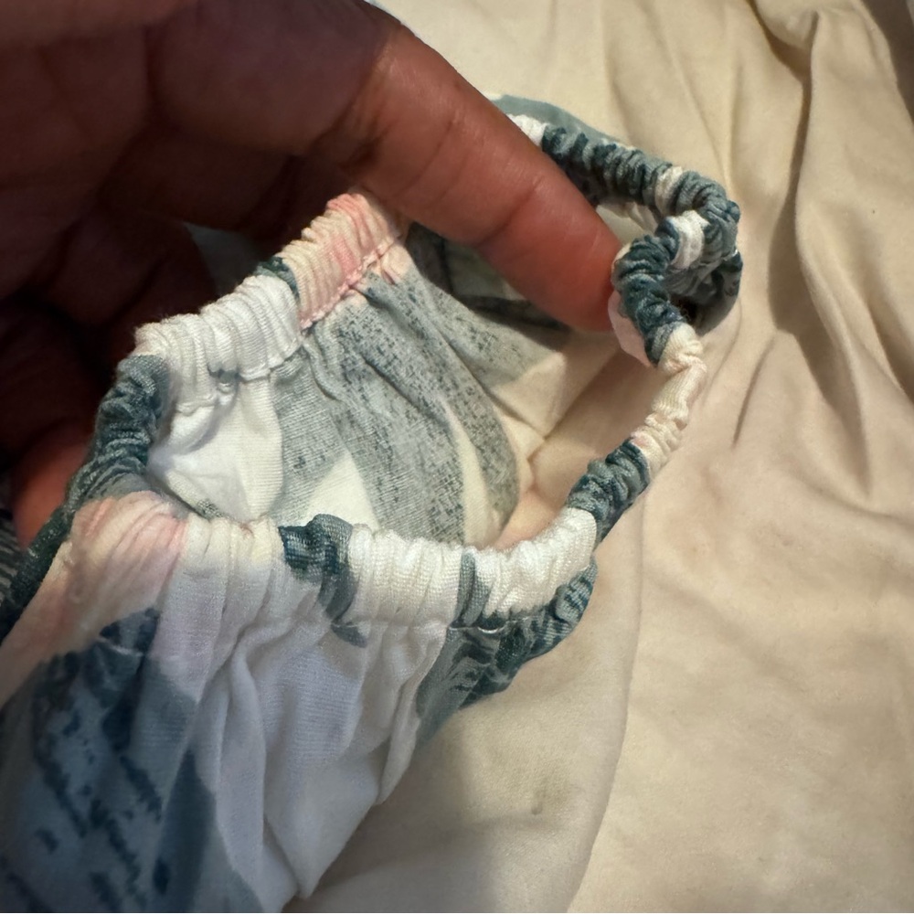 Billabong the Salty Blonde White and Green Leaf Print Mini Dress New beach chic - Picture 8 of 11